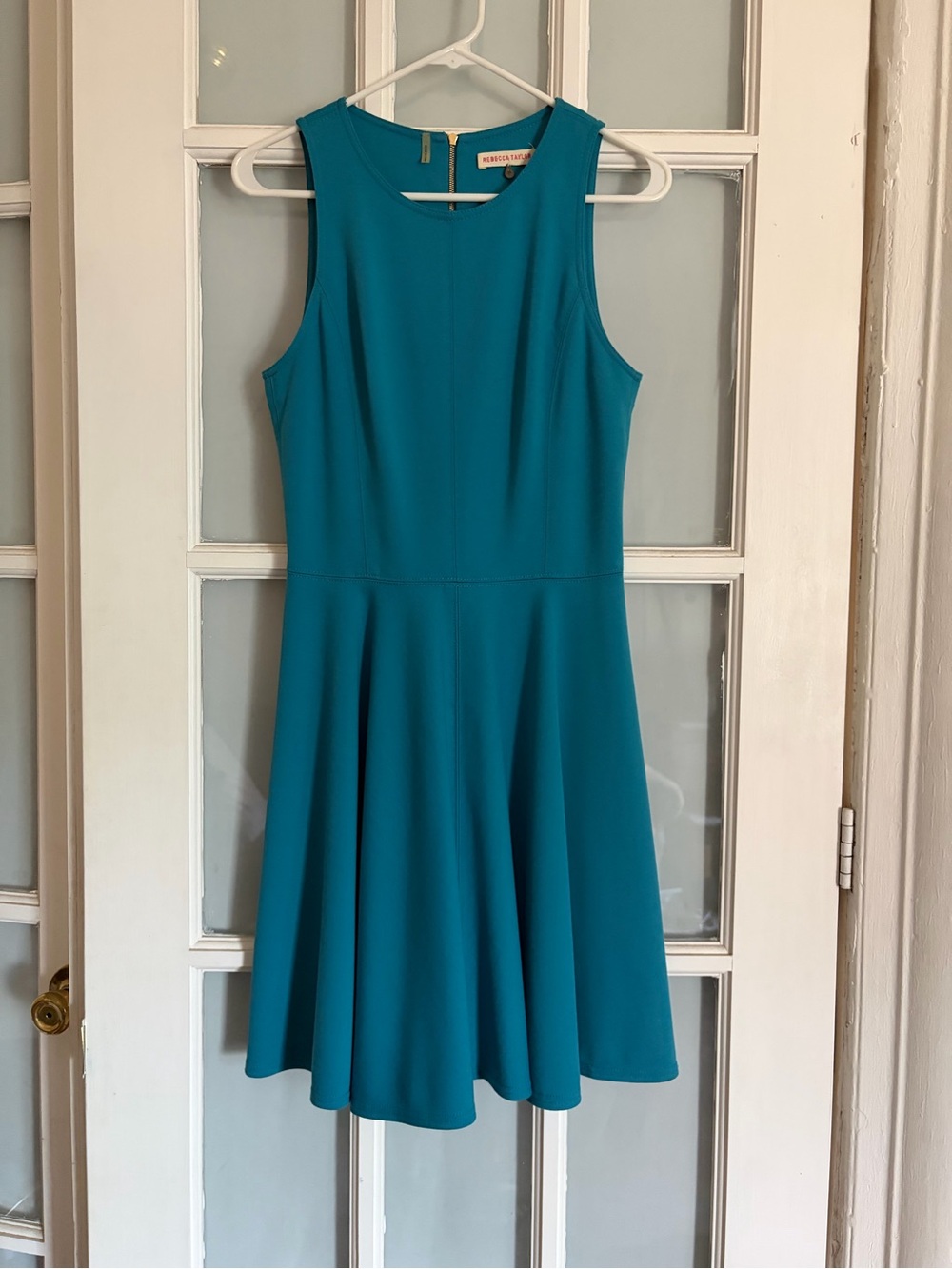 Sleeveless Teal Fit & Flare Mini Dress